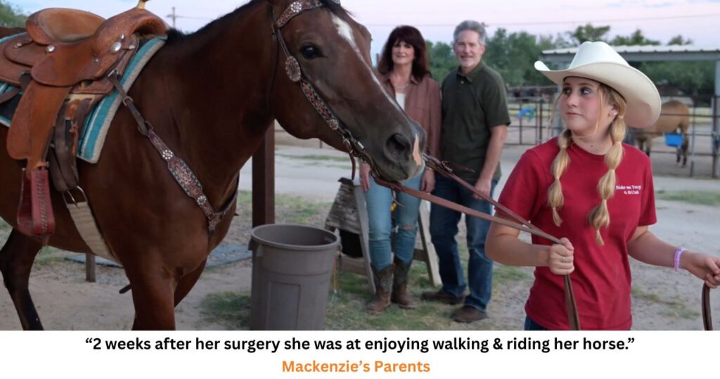 Mackenzie, a young girl treated for tarsal tunnel syndrome related to flat feet