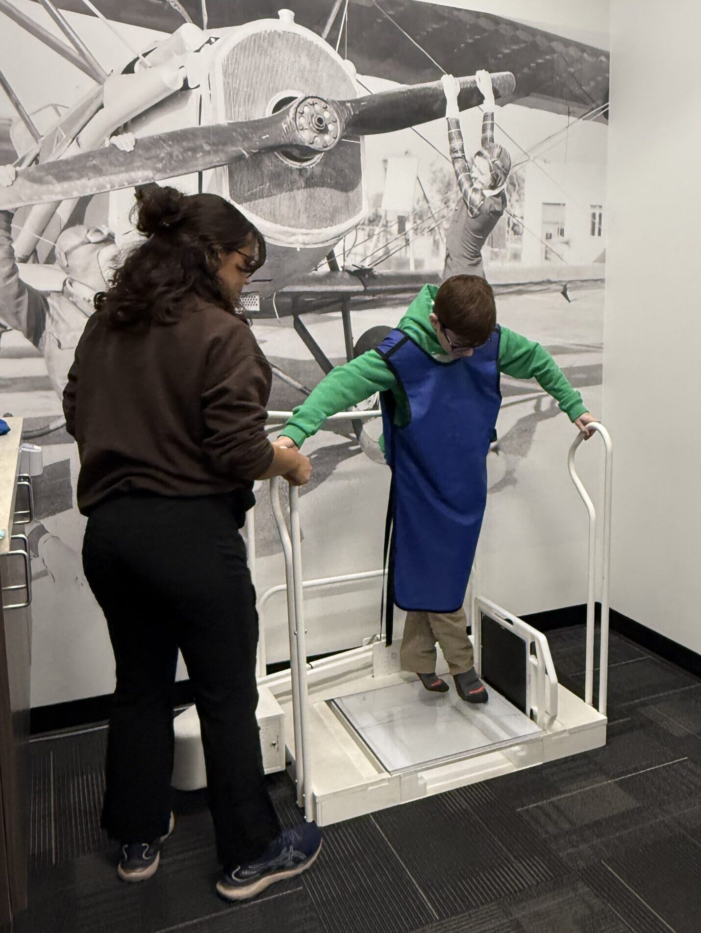 In-office digital X-ray room at Pediatric Foot & Ankle used to evaluate children's flat feet